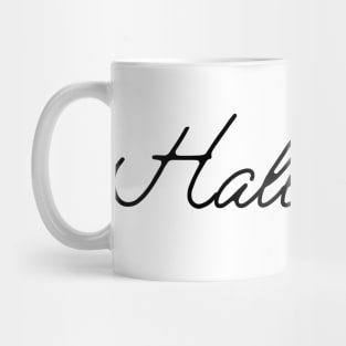 Hallelujah! Typography Black Mug